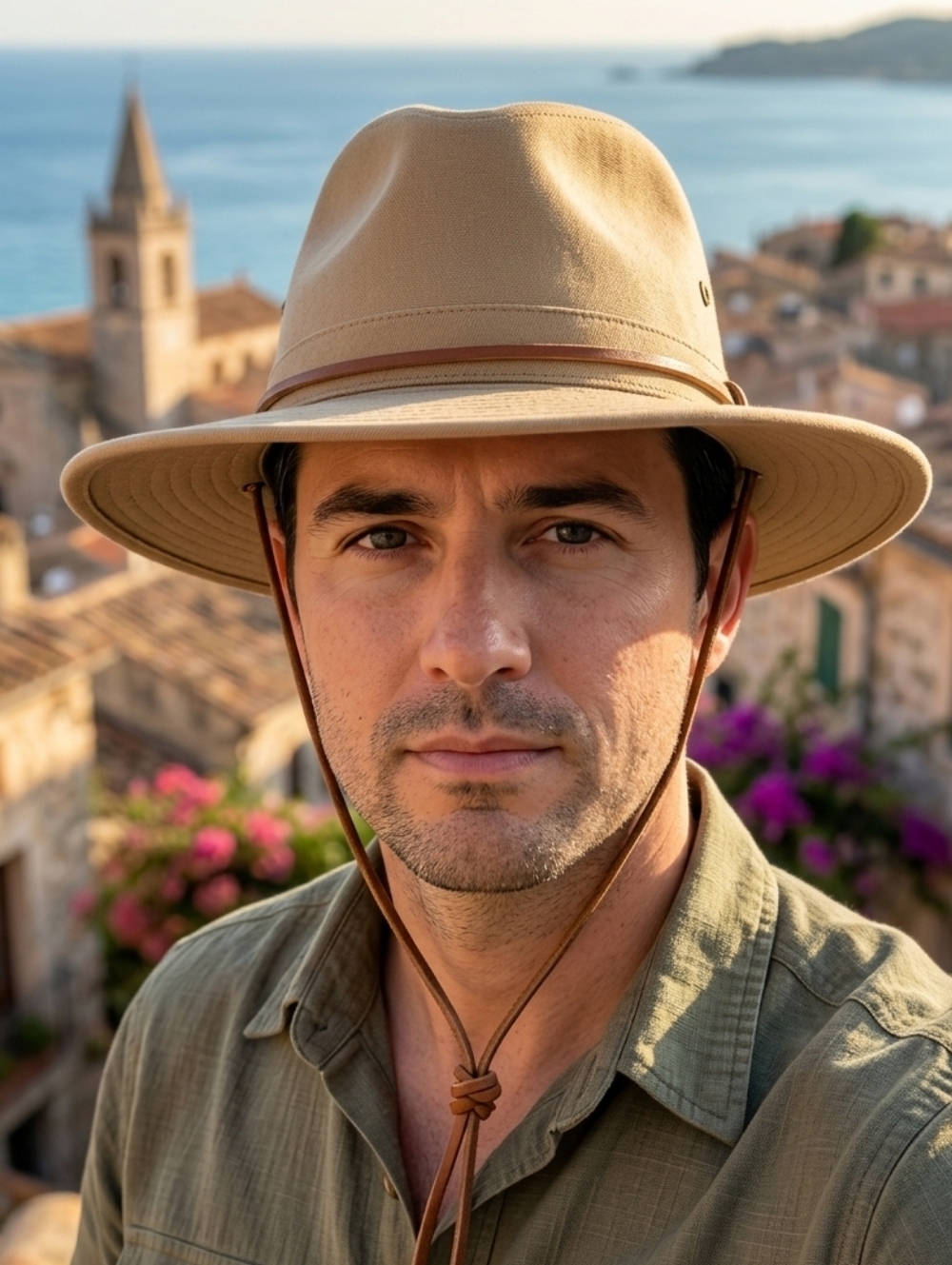 John Muir Collection The Nature Company Safari Outback Hat Tan Canvas Medium USA